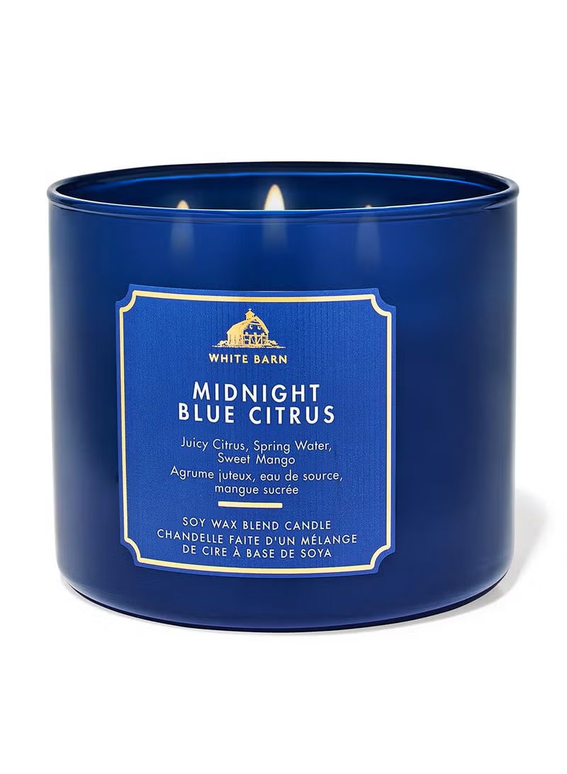 bath and body works candle midnight blue citrus شموع معطرة